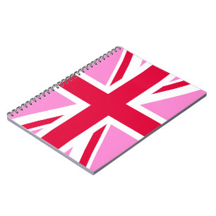 UK Gay Pride (Pink Union Jack) (Gay British Flag) Notitieboek