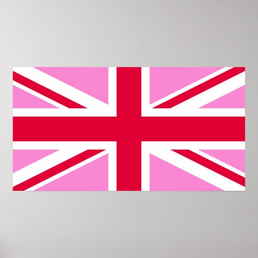 UK Gay Pride (Pink Union Jack) (Gay British Flag) Poster (Voorkant)