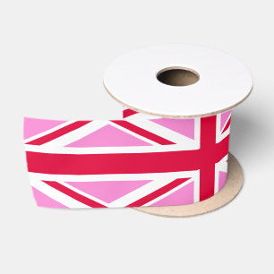 UK Gay Pride (Pink Union Jack) (Gay British Flag) Satijnen Lint