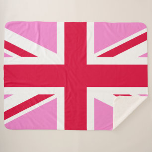 UK Gay Pride (Pink Union Jack) (Gay British Flag) Sherpa Deken