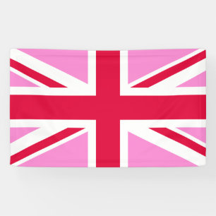 UK Gay Pride (Pink Union Jack) (Gay British Flag) Spandoek