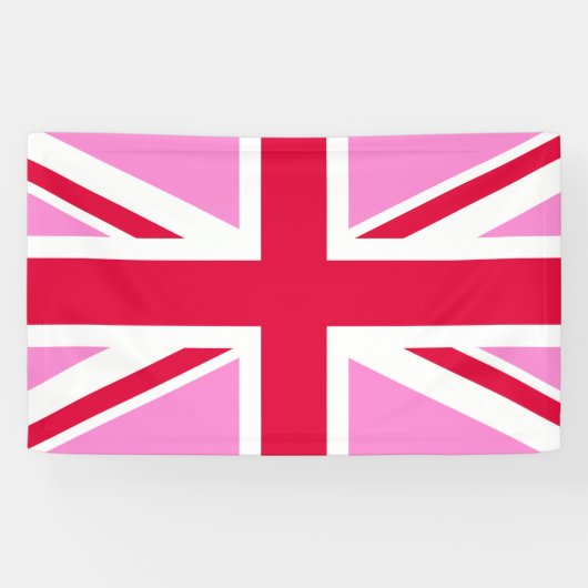 UK Gay Pride (Pink Union Jack) (Gay British Flag) Spandoek (Horizontaal)