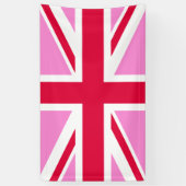 UK Gay Pride (Pink Union Jack) (Gay British Flag) Spandoek (Verticaal)