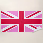 UK Gay Pride (Pink Union Jack) (Gay British Flag) Strandlaken (Voorkant)