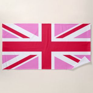 UK Gay Pride (Pink Union Jack) (Gay British Flag) Strandlaken