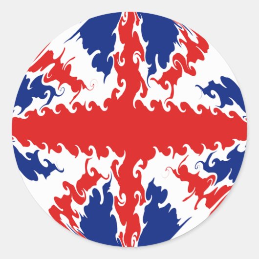 UK Gnarly Flag Ronde Sticker (Voorkant)