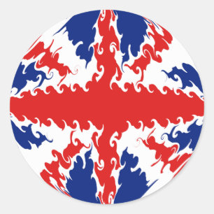 UK Gnarly Flag Ronde Sticker