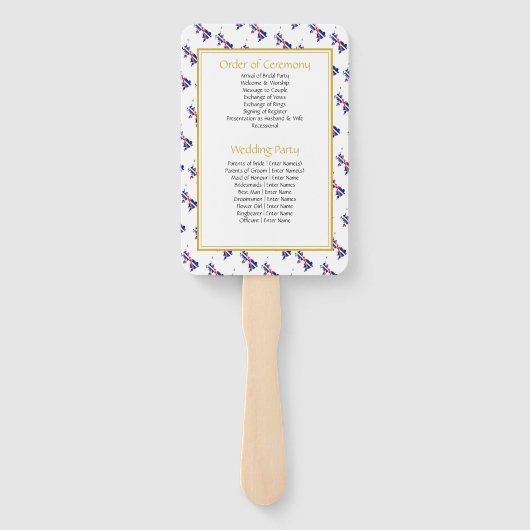 UK GROOT-BRITTANNIË Christelijk Custom Wedding Pro Handwaaier (Achterkant)
