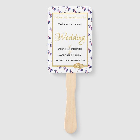 UK GROOT-BRITTANNIË Christelijk Custom Wedding Pro Handwaaier (Voorkant)