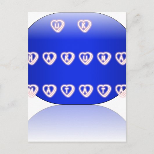 UK Hakuna Matata Art Print Briefkaart (Voorkant)