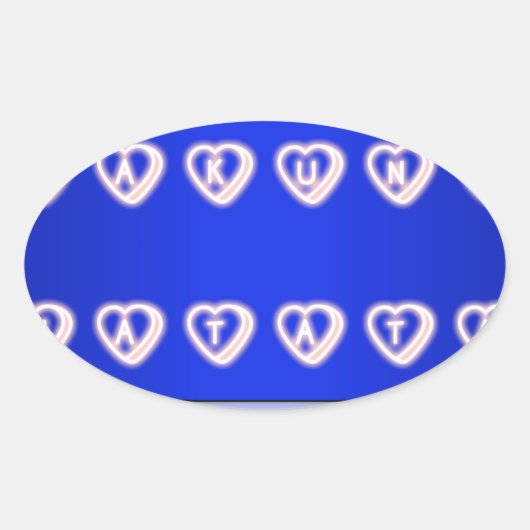 UK Hakuna Matata Art Print Ovale Sticker (Voorkant)