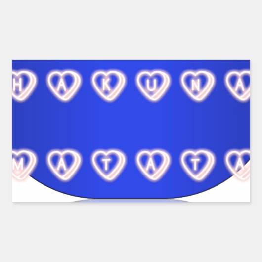 UK Hakuna Matata Art Print Rechthoekige Sticker (Voorkant)
