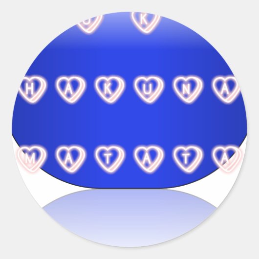 UK Hakuna Matata Art Print Ronde Sticker (Voorkant)