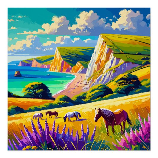uk Jurassic Coast poster art (Voorkant)