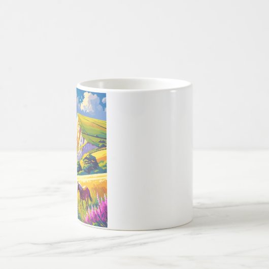 uk Jurassic Coast poster art Koffiemok (Center)