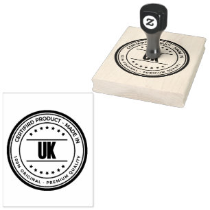 UK-logo gedrukt betrouwbaar verticaal uitzicht Jet Rubberstempel