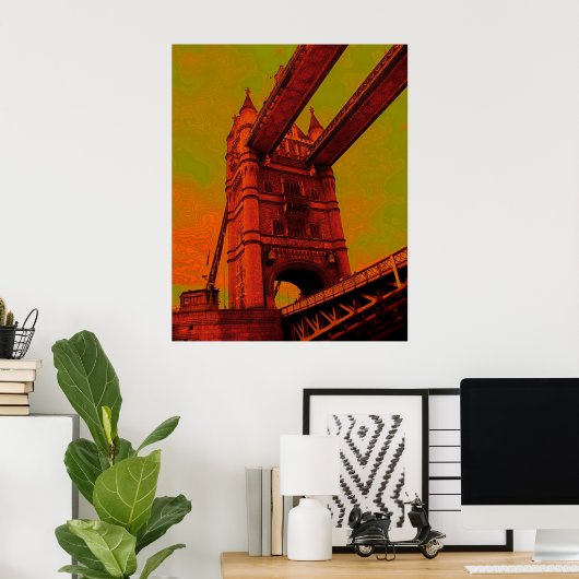 (UK) LONDEN BRIDGE Poster (Thuiskantoor)