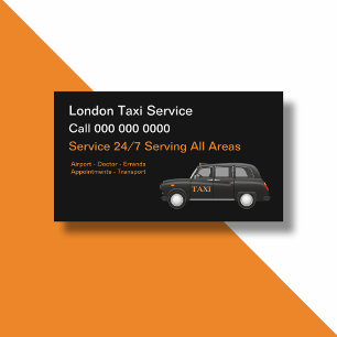 UK Londense taxi service Visitekaartje