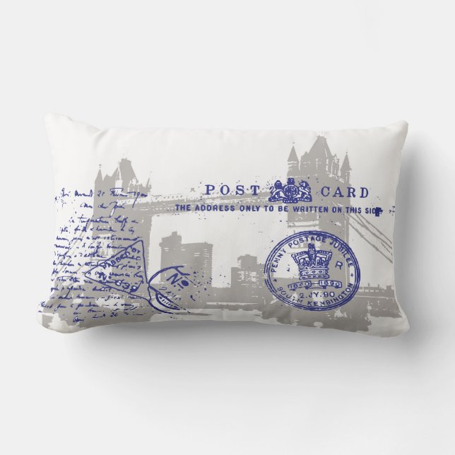 UK London Briefkaart Pillow Kussen (Voorkant)