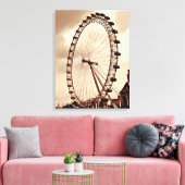 (UK) London Eye  Wrapped Canvas (Insitu (Woonkamer))