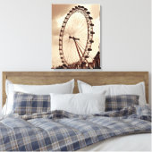 (UK) London Eye  Wrapped Canvas Afdruk (Insitu (Slaapkamer))