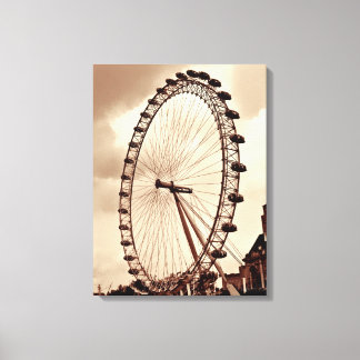 (UK) London Eye Wrapped Canvas Afdruk