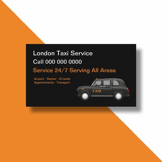 UK London Taxi Service Visitekaartje
