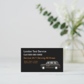 UK London Taxi Service Visitekaartje (Staand voorkant)
