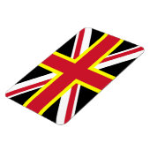 UK Magnet - Vier kruisingen vlag Magneet (Linkerzijde)