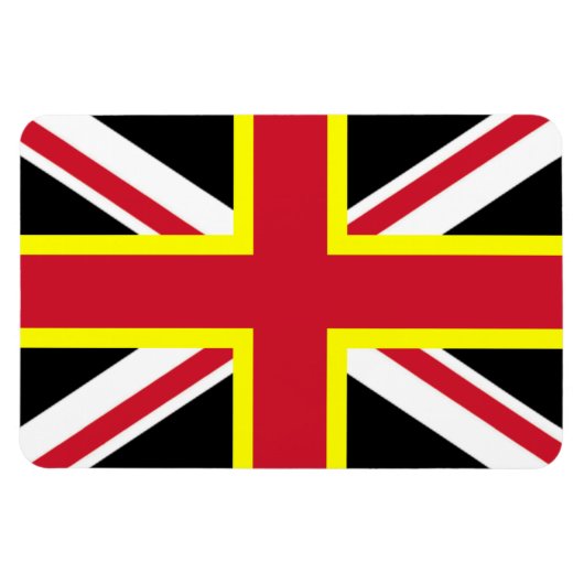 UK Magnet - Vier kruisingen vlag Magneet (Horizontaal)