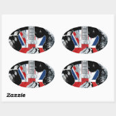 UK Music Guitar Life Ovale Sticker (Vel)