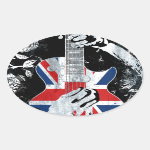 UK Music Guitar Life Ovale Sticker
