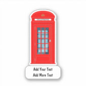 UK Novelty Phone Booth Sticker Labels (Voorkant)