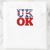 UK OK! Beter samen Rechthoekige Sticker (Tas)
