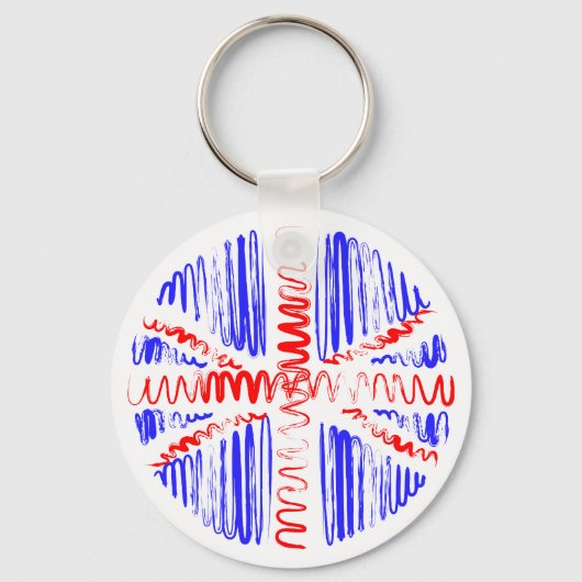 UK op witte Sleutelhanger (Voorkant)