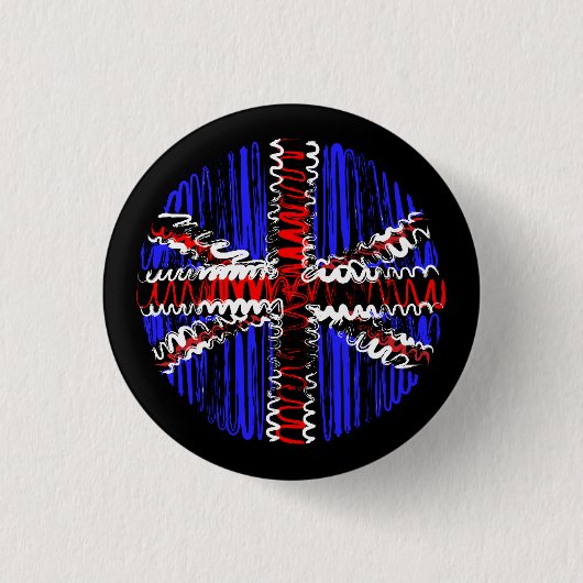 UK op zwart Ronde Button 3,2 Cm (Voorkant)
