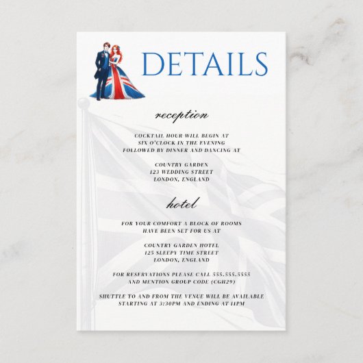 UK Paar Informatiekaartje (Voorkant)