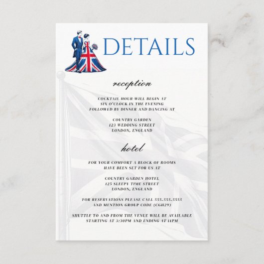 UK Paar Informatiekaartje (Voorkant)