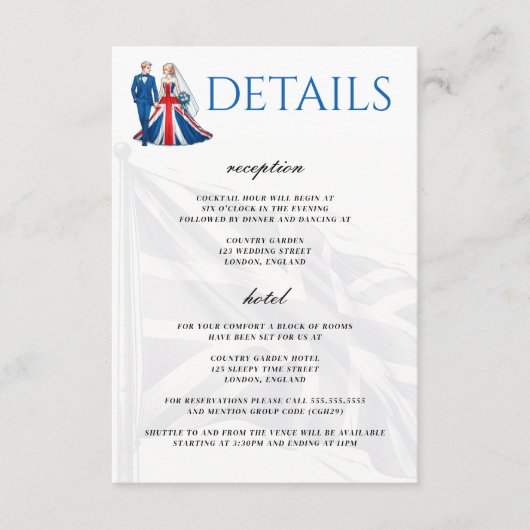 UK Paar Informatiekaartje (Voorkant)