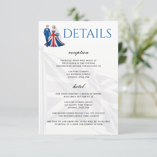 UK Paar Informatiekaartje (Staand voorkant)