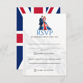 UK Paar RSVP-kaart RSVP Kaartje