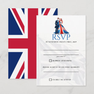 UK Paar RSVP-kaart RSVP Kaartje