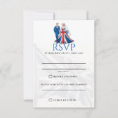 UK Paar RSVP-kaart RSVP Kaartje (Voorkant)