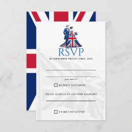 UK Paar RSVP-kaart RSVP Kaartje