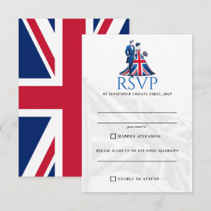 UK Paar RSVP-kaart RSVP Kaartje