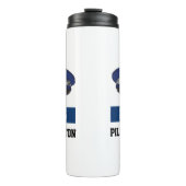 UK Police Flat Pet - Nummer en naam toevoegen. Pol Thermosbeker (Voorkant)