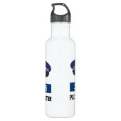 UK Police Flat Pet - Nummer en naam toevoegen. Pol Waterfles (Achterkant)