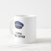 UK Policeman with Flat Cap - Cuppa for a Copper Koffiemok (Voorkant links)