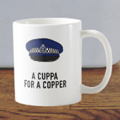UK Policeman with Flat Cap - Cuppa for a Copper Koffiemok