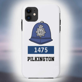 UK politieagent helm - Voeg nummer en naam toe Case-Mate iPhone Case